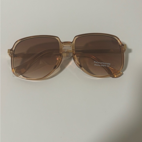 Accessories - Retro Brown Oversized Square Sunglasses